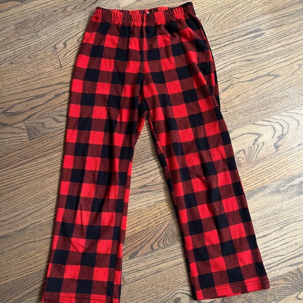 Red and Black Plaid Kids Pajama Pants